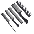 thumbnail image 2 of 5Pcs Carbon Fiber Hair Brush Fine and Wide Tooth Hair Styling Comb Rat Tail Comb, 2 of 4