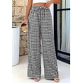 thumbnail image 4 of PRETTYGARDEN Women's Wide Leg Gingham Lounge Pants Summer Casual Plaid Trousers Spring Y2K Clothes Comfy Bottoms, 4 of 10