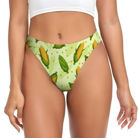 Sigee Fresh Corn for Women s G-String Panty  Low Rise  Soft Lace Perfect for Everyday Wear or Special Occasions-Large