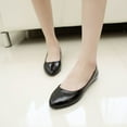 thumbnail image 5 of Vibrex Spring Summer Pointed Bow Flat Sole Shallow Mouth Work Shoes for Women Casual Comfortable Everyday Wear Casual Patent Leather Shoes, 5 of 7