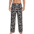 thumbnail image 2 of Goofa Hand Drawn Snake Printed Soft Pajama Pants for Men, Wide Leg Comfy Casual Lounge Yoga Pants-X-Large, 2 of 9