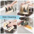 thumbnail image 2 of Yayeee 6 Pack Kitchen Dishcloths for Washing Dishes Soft Absorbent Microfiber Towels, Beige Christmas Trees, 2 of 9