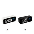 thumbnail image 4 of Reloj despertador electrónico Digital LED Billuyoard Control de voz recargable blanco, 4 of 6