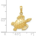 thumbnail image 2 of 14k Yellow Gold Sea Turtle Charm Pendant, 2 of 2