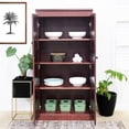 thumbnail image 3 of Pemberly Row Armoire de Rangement à 4 Tablettes avec Portes 30"L X 60"H en Cerisier, 3 of 9