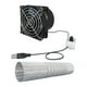 thumbnail image 4 of Extractor de pared USB montado en la pared, ventilador de yate de alta velocidad, ventilador de ventilación, ventilador de tubo para ventana, cuarto Tubo de ventilador único 3M, 4 of 8
