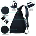 thumbnail image 3 of Pickleball Bag Sling Bag Pickleball Backpack Sports for Women and Men Adjustable Tennis Bag for Pickleball Paddle with Fence Hook,Water Bottle Holder(Black), 3 of 7
