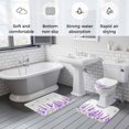 thumbnail image 5 of Lavender Bath Mat 3 Piece Bathroom Rug Set, Purple Spring Floral Botanical Butterfly Non Slip Bath Rug Contour Mat and Toilet Lid Cover, Absorbent Shower Mats Soft Bath Rugs and Mats Sets, 5 of 8