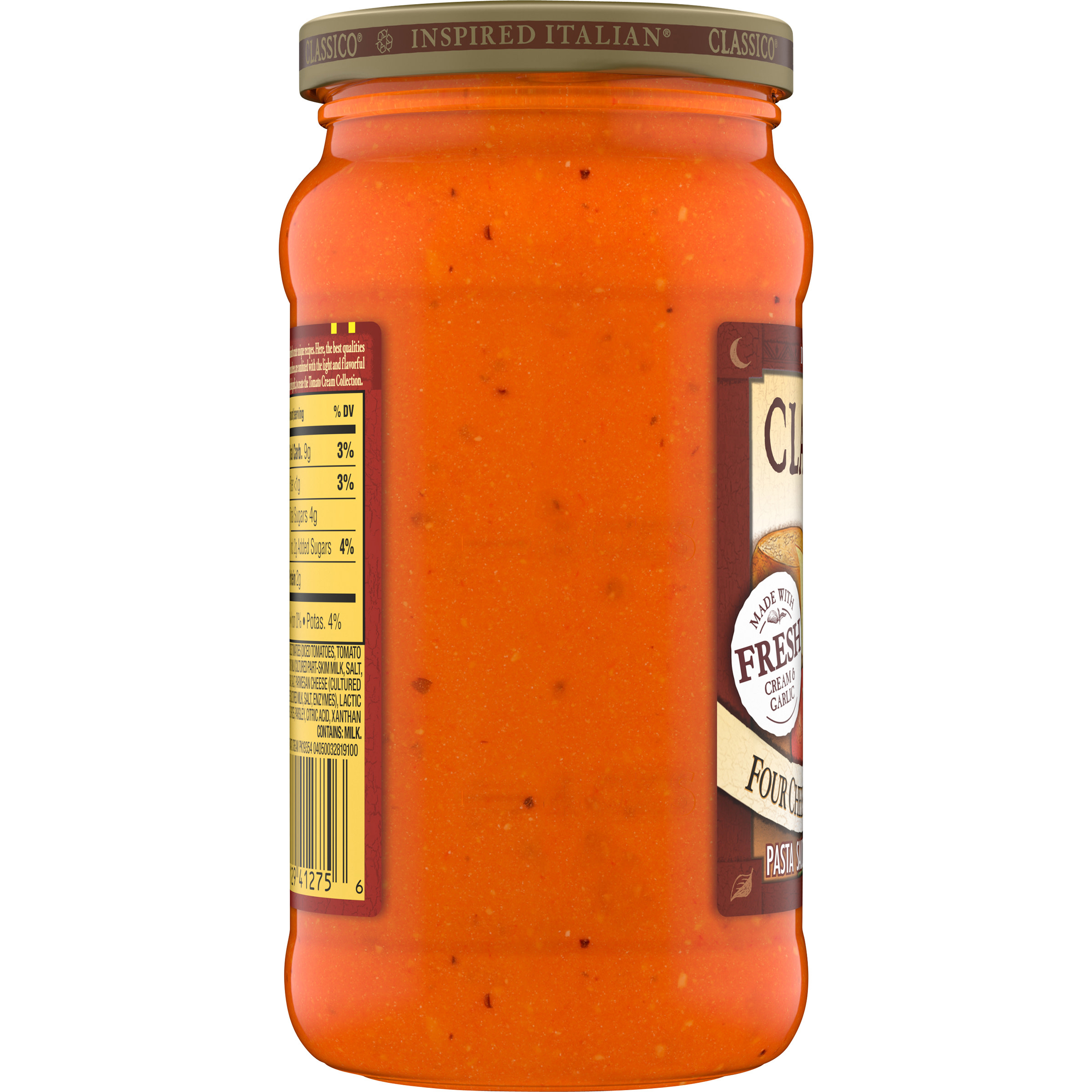 Classico Four Cheese Tomato Cream Spaghetti Pasta Sauce, 15 oz Jar