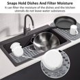 thumbnail image 3 of CNKOO Silicone Sink Mat 28×14 Inch Kitchen Sink Mat Heat-Resistant Hollowed Sink Liner Mat with Non-Slip Raised Feet DIY Cuttable Sink Drainer Mat Dishwasher Safe Sink Protector Mat for, 3 of 10