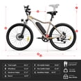thumbnail image 5 of 5TH WHEEL WLB17 26" Electric Bike for Adult, 500W Peak Electric Bike with 36V 10.4Ah Removable Battery, Electric Bicycle with 7 Speed, UL2849, 5 of 10