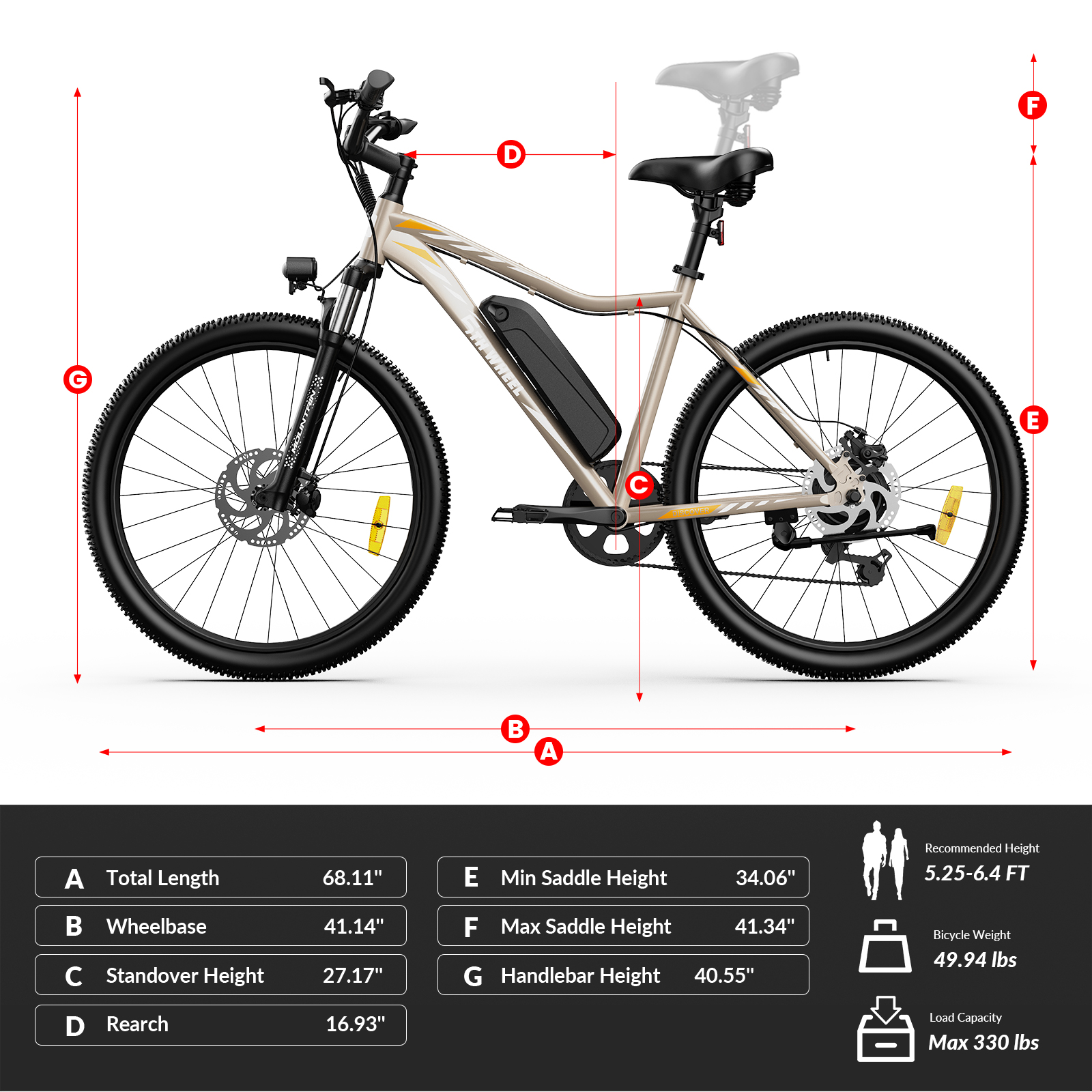 5TH WHEEL 26" Electric Bike, 350W Motor, 36V Battery photo 4