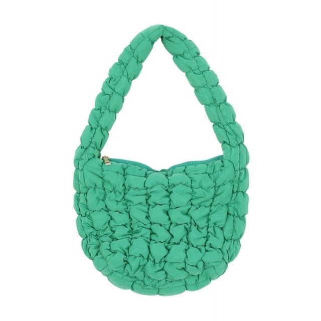 Bolso de nube plisado, moderno, para hombro, portátil, para hacer bolas de masa hervida, de gran capacidad, de algodón con plumón para debajo del brazo