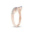 thumbnail image 4 of AFFY Simulated Multi Stone Cinderella Princess Style Engagement Crown Ring In 14k Rose Gold Over Silver-4.5, 4 of 6