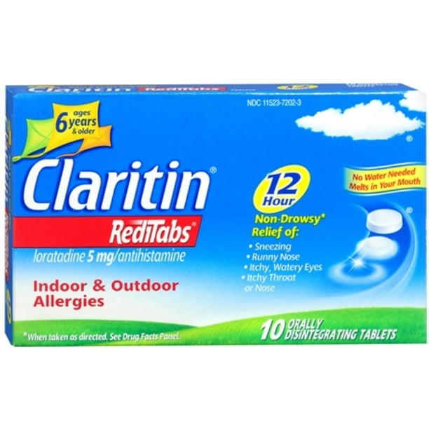 CLARITIN 12 Hour Reditabs 5 mg Orally Disintegrating Tablets 10 Tablets