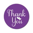 thumbnail image 1 of Darling Souvenir Personalized 1.6 Inches Round Purple DIY Heart Calligraphy Thank You Stickers-45 Pcs, 1 of 4