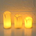 SUGARMOM 3PCS Flameless Candles Timer Flickering Tealight Real Wax