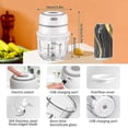 thumbnail image 4 of Mini Electric Chopper, Food Chopper Vegetable Chopper Processor With 300ml Glass Bowl, 4 of 5