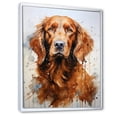 thumbnail image 2 of Designart "Impressionist Irish Setter" Animals Dog Floater Framed Wall Art Prints, 2 of 5