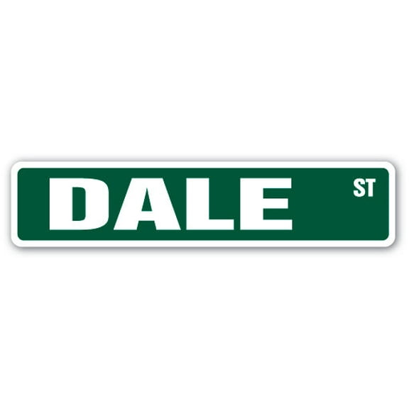 DALE Street Sign Childrens Name Room Sign | Indoor/Outdoor |  30" Wide