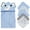 Blue Bear, variant on GYRATEDREAM Baby Bath Towels Hooded Baby Bath Towel Set Baby 1Pcs Hooded Towel +5PCS Washcloths,6pcs Bath Towel Set for Boys Girls