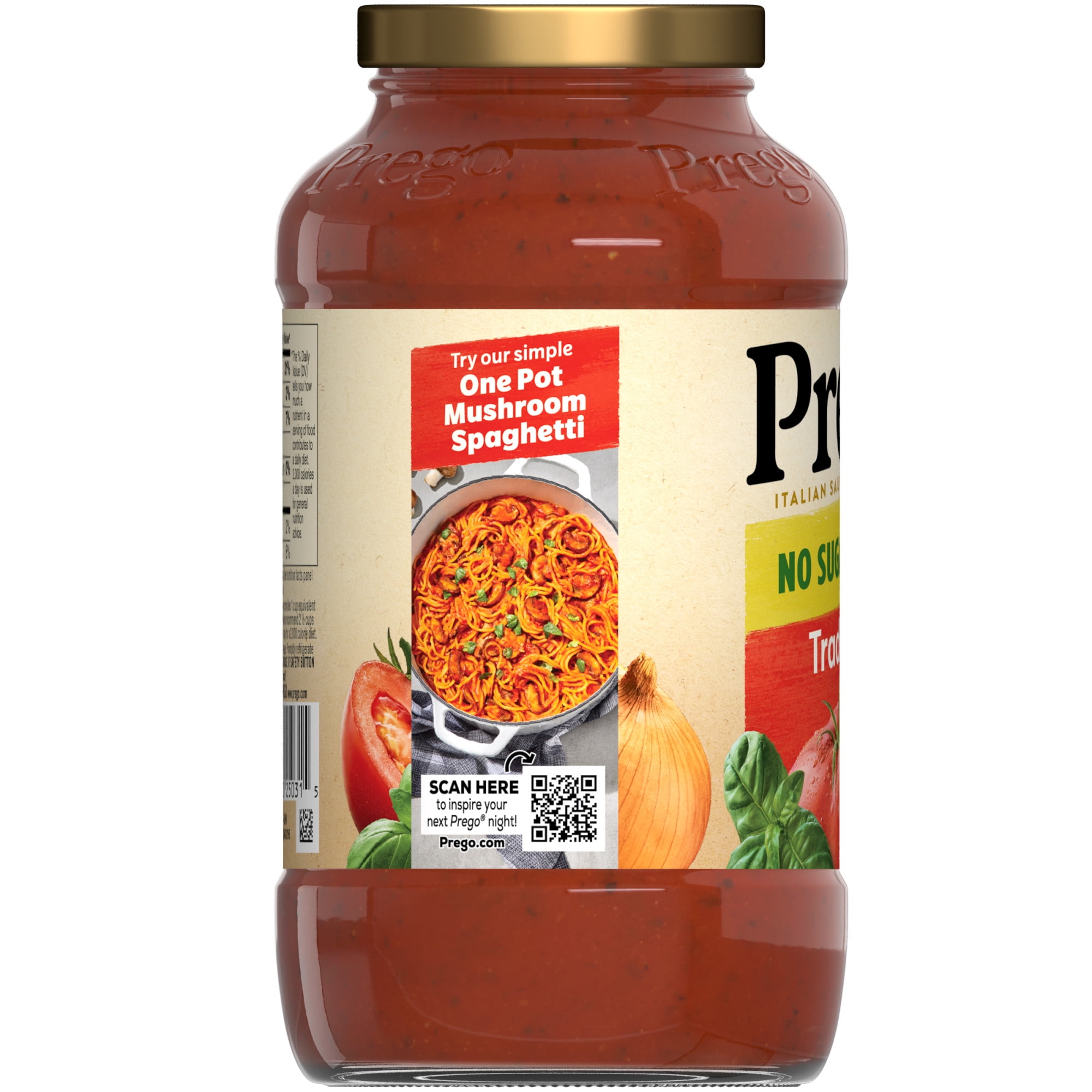 Prego No Sugar Added Traditional Pasta Sauce (23.5 oz) Delivery - DoorDash