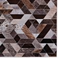 thumbnail image 4 of Linon Laredo Lockhart Polyester Faux Cowhide 6'7" X 9'7" Area Rug in Brown, 4 of 8
