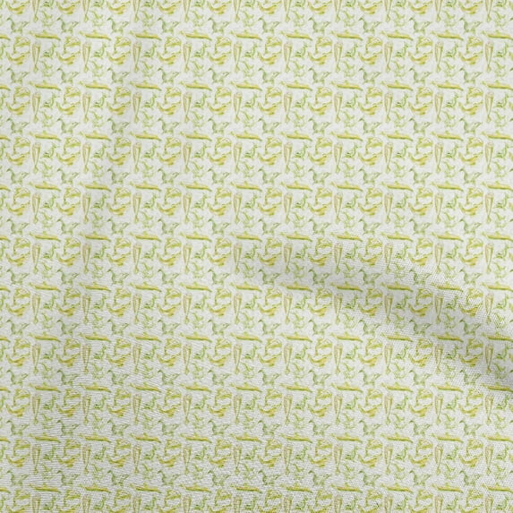 oneOone Cotton Poplin Lime Green Fabric Dolphin Sewing Craft Projects Fabric Prints By Yard 56 Inch Wide