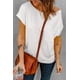 thumbnail image 2 of ABPHQTO Camiseta blanca con bolsillos y aberturas laterales para mujer, 2 of 5