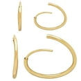 thumbnail image 3 of Brilliance Fine Jewelry Children's 10K Yellow Gold Polished Endless Hoop Earrings Set, 3 of 10