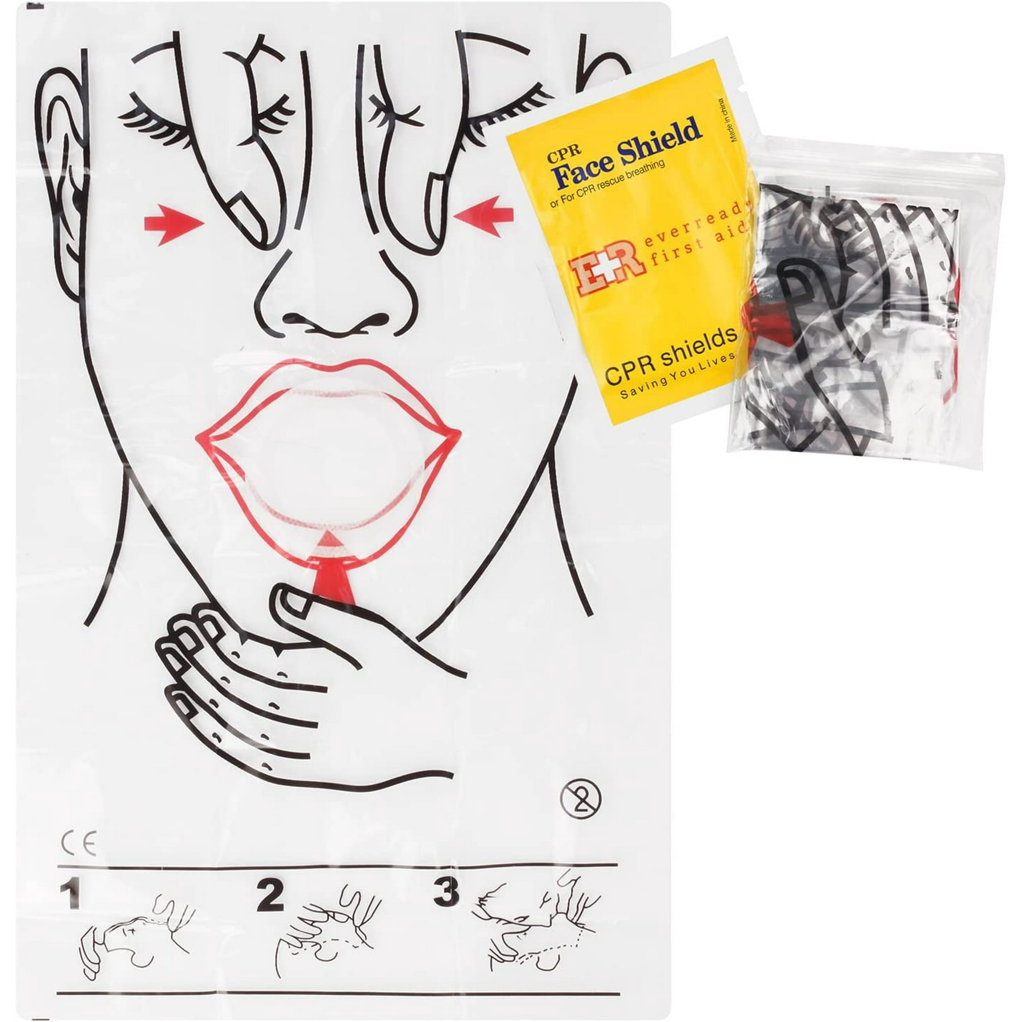 Ever Ready First Aid CPR Face Shield - 10 Pack