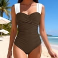 thumbnail image 3 of Oplxuo Womens One Piece Swimsuits Tummy Control Bathing Suits Modest Full Coverage Swimsuit Wide Straps Swimwear, 3 of 6