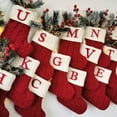 thumbnail image 3 of Tnobhg Christmas Sock Ornament with Lanyard Large Capacity Rich Color Classic Letter Design Stocking Hanging Decoration, 3 of 8