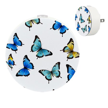 

YZUOUZY Lamp for Bedroom Bedroom Lamp Bedside Lamps Set of 2 Butterflies Insects Blue Yellow