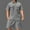 Grey, variant on Bcfgryg Men's Casual Fashion Short Sleeve Set With Half Zip Collar Stylish Summertime Outfit For Men Men’s 2-Piece Sets