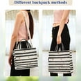 thumbnail image 4 of FORMRS Womens Corduroy Tote Bag Crossbody Shoulder Handbag with Pocket, Black Stripes, 4 of 7
