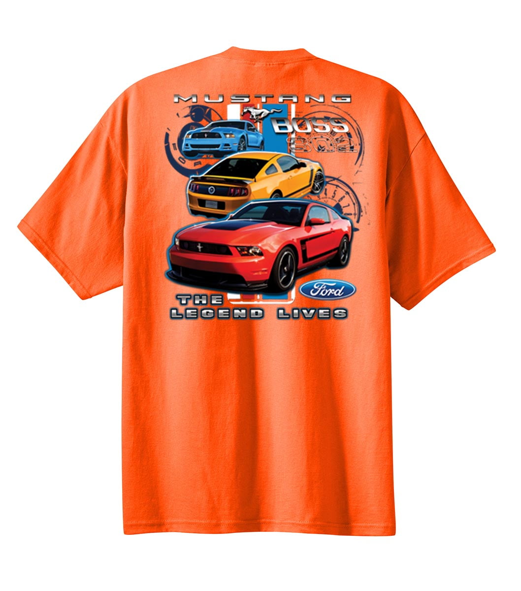 FORD BOSS 302 MUSTANG THE LEGEND LIVES T SHIRT M TO 6X