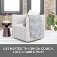 thumbnail image 5 of Sunbeam Microplush Sherpa Heated Electric Blanket, Blue Leopard, 50" x 60", 5 of 8
