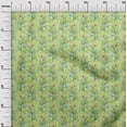 thumbnail image 2 of oneOone Cotton Poplin Light Green Fabric Leaves & Flower Floral Sewing Fabric By The Yard Printed Diy Clothing Sewing Supplies 56 Inch Wide, 2 of 4