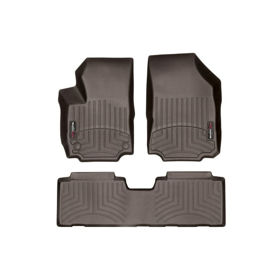 WeatherTech Custom Fit FloorLiners compatible with 2018-2024 Chevrolet Equinox - 1st & 2nd Row, Cocoa