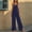 Navy#02, variant on Women's Wide Leg Jumpsuits Oversized Spaghetti Strap Bohos Cotton Like Overalls Womens Summer Casual Solid Loose Fits Lightweight Comfy Rompers