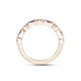 thumbnail image 4 of AFFY 1/6 Carat Round Cut White Natural Diamond WeddIng Band With Marquise Blue Sapphire In 14K Rose Gold Over SterlIng Silver (0.18 Cttw, I2-I3 Clarity), Ring Size-8, 4 of 5