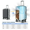 thumbnail image 6 of Lsque Funny Cat Taking a Bath Printed Luggage Cover, Travel Luggage Protector,Scratch and Dirt Resistant, Fits 18-32 Inch Luggage - Large, 6 of 9