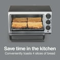 thumbnail image 2 of Proctor Silex Modern Toaster Oven, 1100 Watts, Black with Silver Accents, 31122, 2 of 8