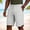 White, variant on IROINNID Men's Solid Color Casual Sports Shorts with Zippered Pockets Elastic Drawstring Waist Lightweight Breathable Summer Gym Beach Vacation Daily Wear