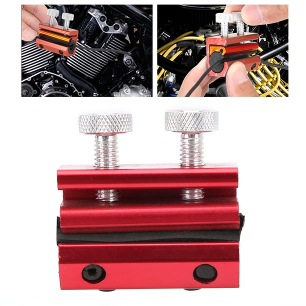 Aramox Cable Lubricador Tool Lubricador de Cadena Cable Luber Luber Lubricador Kit de Herramientas Aluminio + Reemplazo de Goma para Motocicleta ATV ANGGREK Otros