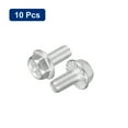 thumbnail image 3 of Uxcell M6x12mm Phillips Hex Head Flange Bolts, 10 Pack 304 Stainless Steel Screws, 3 of 5