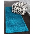 thumbnail image 3 of Unique Loom 3127964 2 Pi 2 Po x 6 Pi 5 Po Tapis Solide Shag Runner&44; Turquoise, 3 of 5