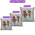 thumbnail image 3 of Watercolor Drip Miniature American Shepherd Pop Art Colorful Portrait Artwork Pillowcase Double Sided MAS Dog Lover Gifts Pillow Case Covers - 01009, 3 of 3