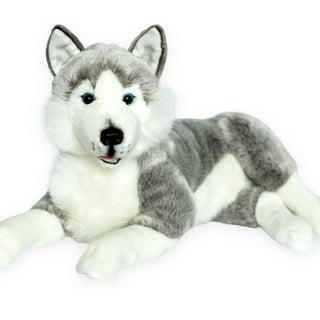 Bear Factory Husky Wolf Dog Stuffed Animal Plush 15 Motorcycle Jacket &  Pants